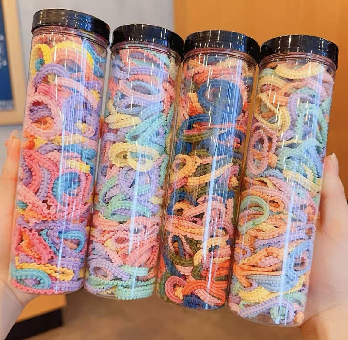 ỐNG 100 THUN CỘT TÓC SỢI XOĂN SÂU 